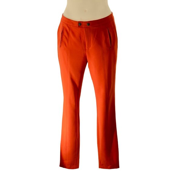 PEACE OF CLOTH Women's Red Pants Poly Blend Stretch Pockets Size 6 - Picture 3 of 11